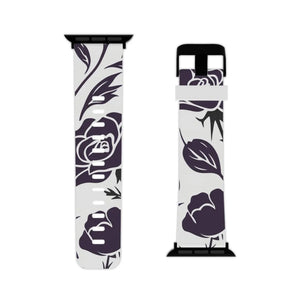 Floral Apple Watch Band - Purple Rose Botanical Design - Dipaliz - Accessories