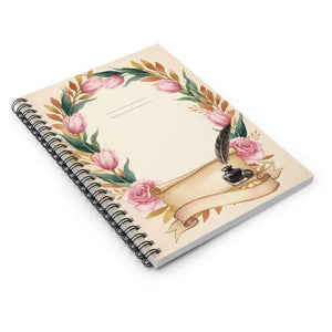 Floral Quill Spiral Notebook - Ruled Journal for Writing - Dipaliz - one Size - Paper Products
