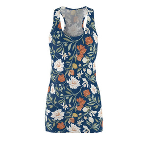 Floral Racerback Dress – Vintage Garden Print - Dipaliz - Dresses - Xs