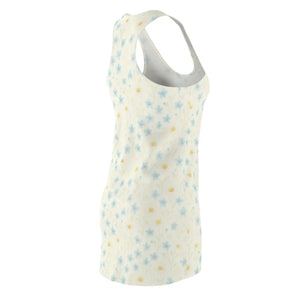 Yellow Cherry Blossom Racerback Dress – Casual - Dipaliz - Dresses - Xs
