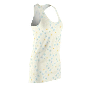 Yellow Cherry Blossom Racerback Dress – Casual - Dipaliz - Dresses - Xs