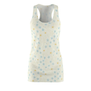 Yellow Cherry Blossom Racerback Dress – Casual - Dipaliz - Dresses - Xs