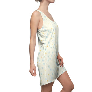 Yellow Cherry Blossom Racerback Dress – Casual - Dipaliz - Dresses - Xs