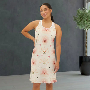 Floral Racerback Dress - Summer Style Festival Fun - Dipaliz - Xs / White - Dresses