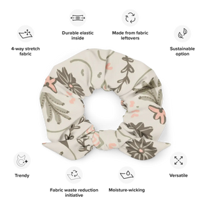 Eco Chic Floral Scrunchie - Recycled Polyester - Dipaliz - Ponytail Holders