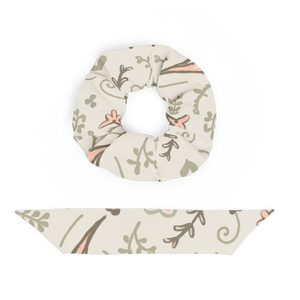Eco Chic Floral Scrunchie - Recycled Polyester - Dipaliz - Ponytail Holders