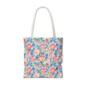 Vintage Floral Rose Garden Tote Bag Cotton Straps - Dipaliz - Bags