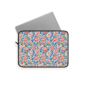 Laptop Sleeve - Floral Rose Pattern - Vintage Garden Case - Dipaliz 12’’