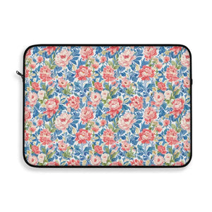 Laptop Sleeve - Floral Rose Pattern - Vintage Garden Case - Dipaliz 15’’