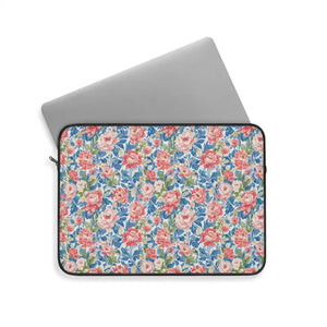 Laptop Sleeve - Floral Rose Pattern - Vintage Garden Case - Dipaliz