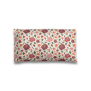 Tight buds beside fully open roses, DipaliZ pillowcase design detail