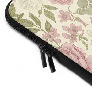 Vintage Rose Floral Laptop Sleeve Neoprene - Dipaliz - Bags