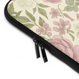 Vintage Rose Floral Laptop Sleeve Neoprene - Dipaliz - Bags