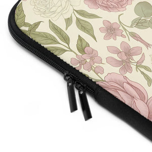 Vintage Rose Floral Laptop Sleeve Neoprene - Dipaliz - Bags
