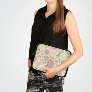 Vintage Rose Floral Laptop Sleeve Neoprene - Dipaliz - Bags