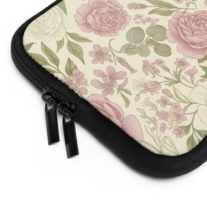 Vintage Rose Floral Laptop Sleeve Neoprene - Dipaliz - Bags