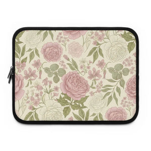 Vintage Rose Floral Laptop Sleeve Neoprene - Dipaliz - Bags