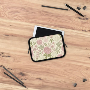 Vintage Rose Floral Laptop Sleeve Neoprene - Dipaliz - Bags