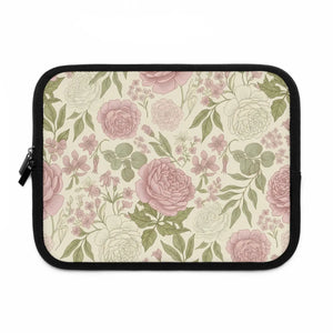 Vintage Rose Floral Laptop Sleeve Neoprene - Dipaliz - Bags