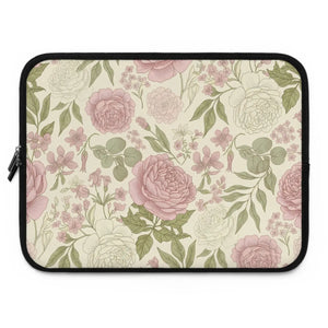 Vintage Rose Floral Laptop Sleeve Neoprene - Dipaliz - Bags