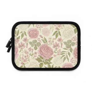 Vintage Rose Floral Laptop Sleeve Neoprene - Dipaliz - Bags
