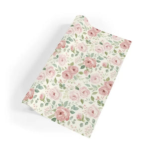 Smooth Satin Finish Wrapping Paper Rose Print - Dipaliz