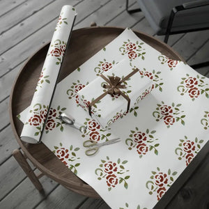 Rose Wrapping Paper Watercolor Floral Gift Wrap - Dipaliz