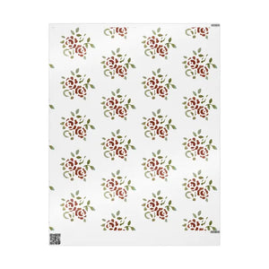 Rose Wrapping Paper Watercolor Floral Gift Wrap - Dipaliz - 30’’ x 36’’ / Glossy