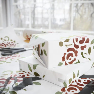 Rose Wrapping Paper Watercolor Floral Gift Wrap - Dipaliz