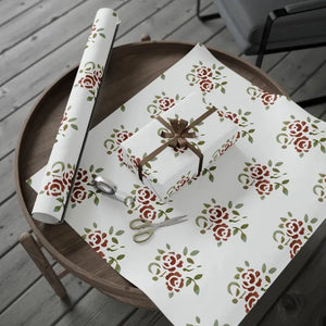 Rose Wrapping Paper Watercolor Floral Gift Wrap - Dipaliz
