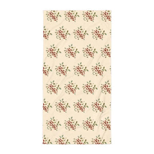 Floral Roses Beach Towel - Vibrant Polyester - Dipaliz - Towels