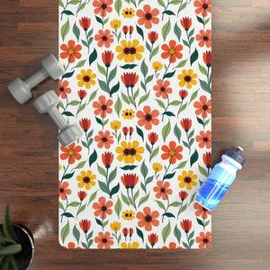 Vibrant Floral Rubber Yoga Mat - Superior Grip & Style - Dipaliz - 24” x 70” - Pilates Mats