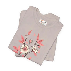 Floral Short Sleeve Tee - Airlume Combed Cotton Comfort - Dipaliz - T-shirts