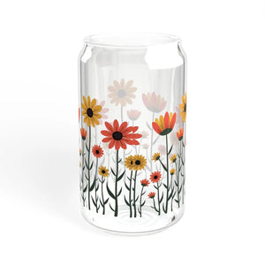 Vibrant Floral Sipper Glass - Eco Drinkware - Dipaliz - Tumblers
