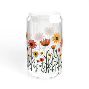 Vibrant Floral Sipper Glass - Eco Drinkware - Dipaliz - Tumblers