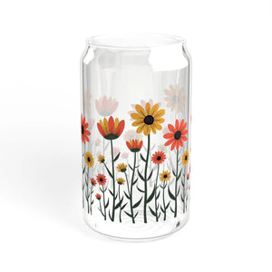 Vibrant Floral Sipper Glass - Eco Drinkware - Dipaliz - Tumblers
