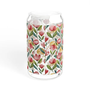 Vibrant Floral Sipper - Eco-friendly Bamboo Lid - Dipaliz - Tumblers