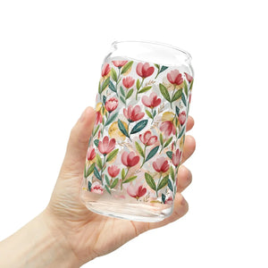 Vibrant Floral Sipper - Eco-friendly Bamboo Lid - Dipaliz - Tumblers