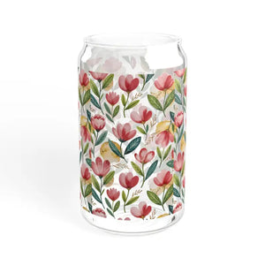 Vibrant Floral Sipper with Bamboo Lid - Dipaliz - Without Lid or Straw / 16oz - Tumblers