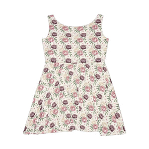 Floral Skater Dress – Vintage Rose Print - Dipaliz - Dresses - s