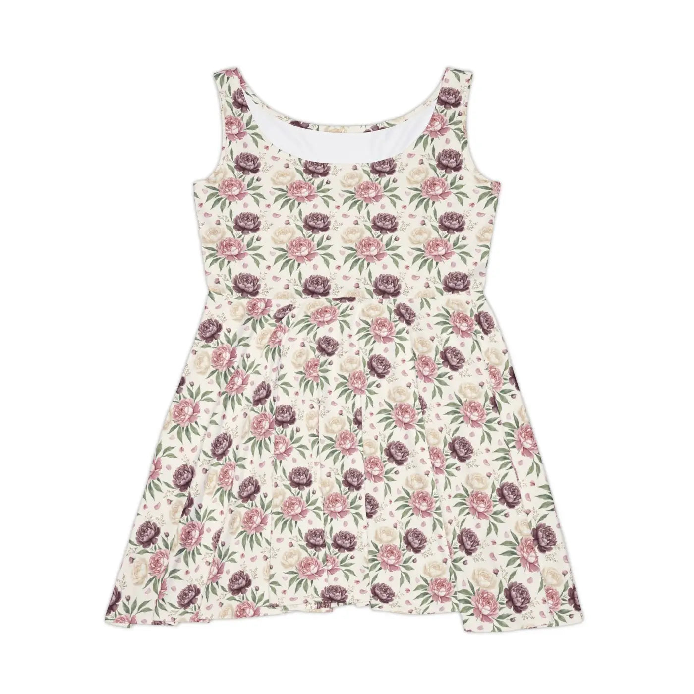 Floral Skater Dress - Vintage Rose Print