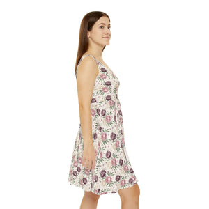 Floral Skater Dress – Vintage Rose Print - Dipaliz - Dresses - s