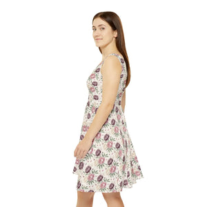Floral Skater Dress – Vintage Rose Print - Dipaliz - Dresses - s