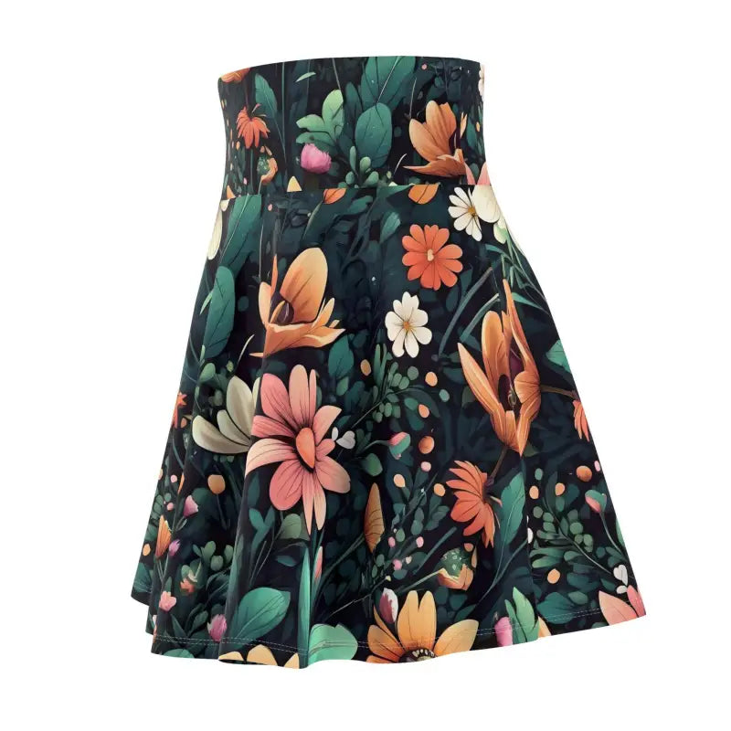 Blossom Boldly in Dipaliz’s Green Floral Skater Skirt - All Over Prints