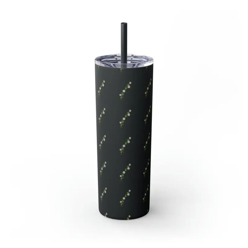 Floral Skinny Tumbler with Matching Straw Magic - Matte / Smooth Midnight / 20oz Mug