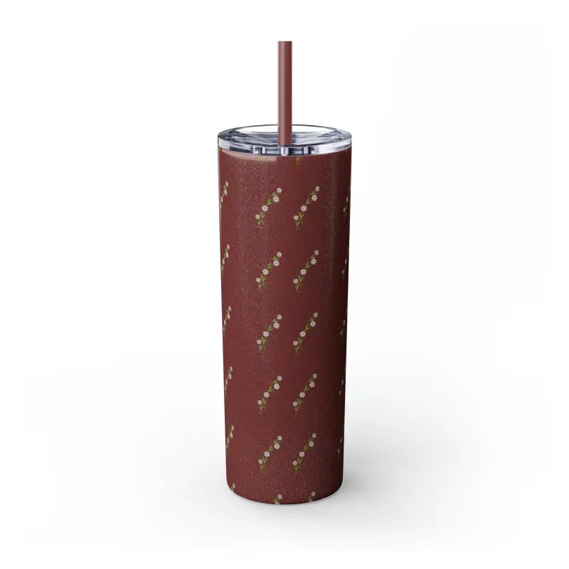 Floral Skinny Tumbler with Matching Straw Magic - Mug