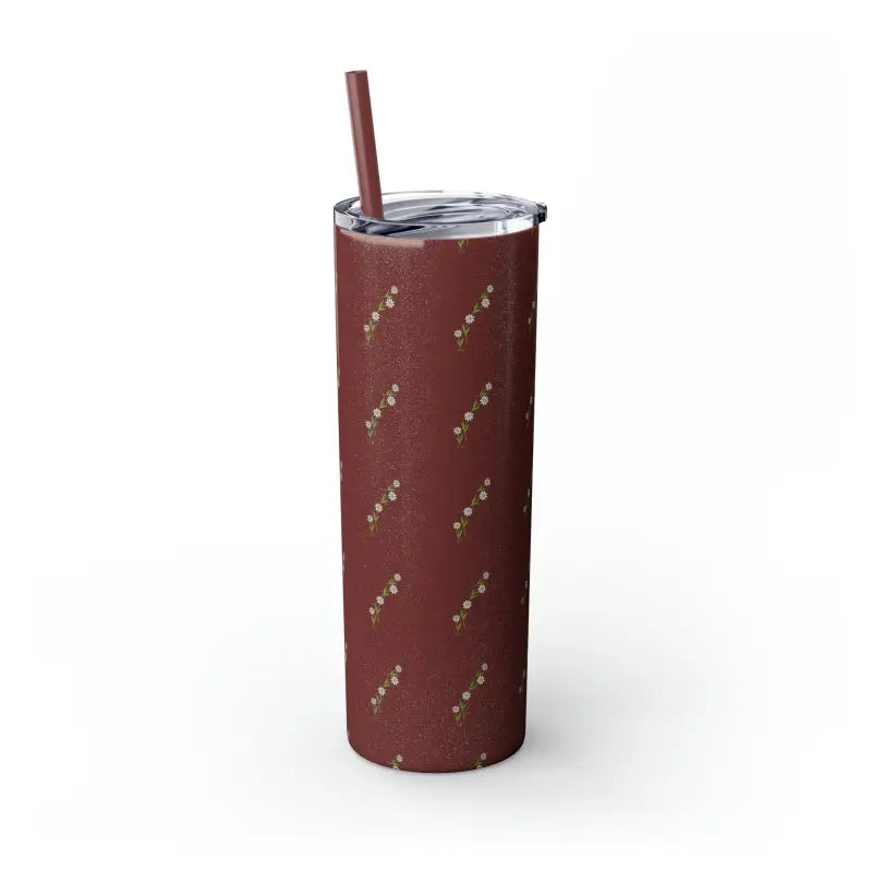 Floral Skinny Tumbler with Matching Straw Magic - Mug