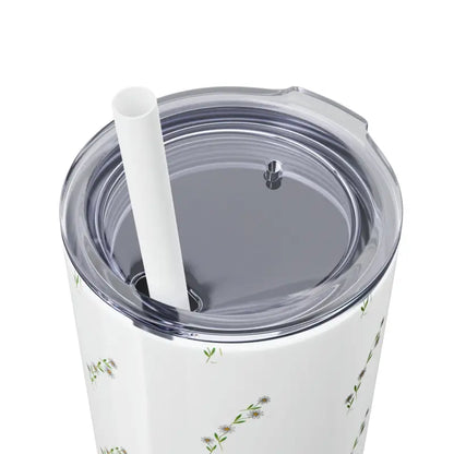 Floral Skinny Tumbler with Matching Straw Magic - Mug