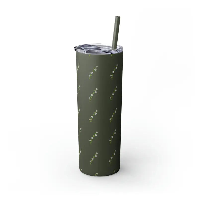 Floral Skinny Tumbler with Matching Straw Magic - Mug