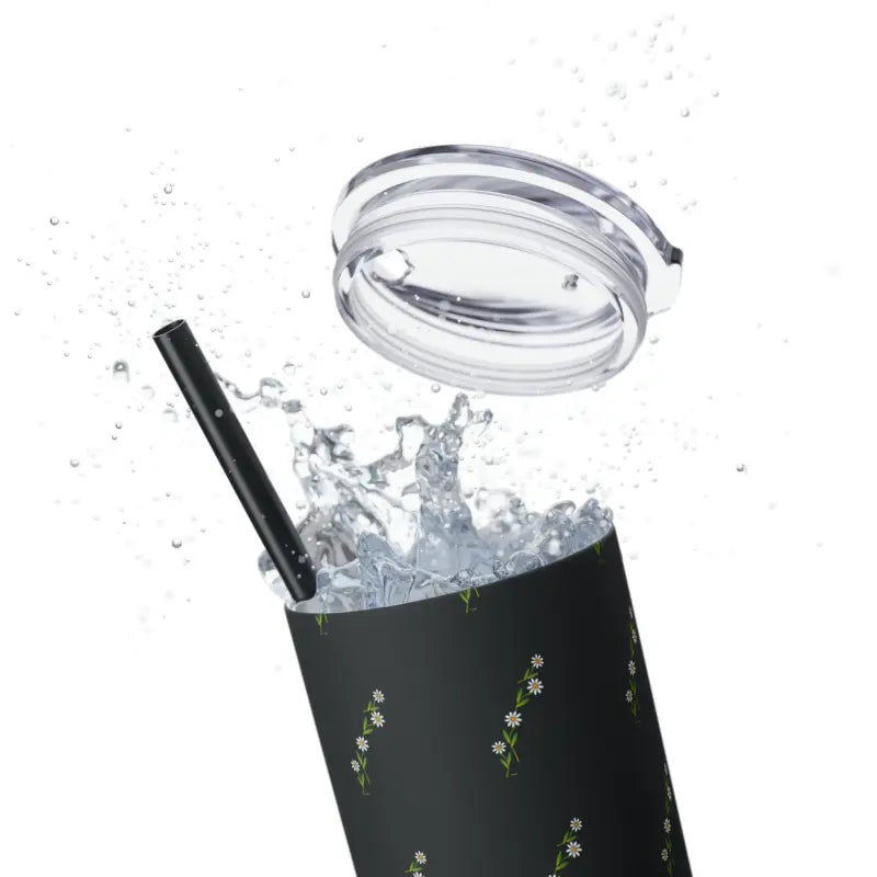 Floral Skinny Tumbler with Matching Straw Magic - Mug